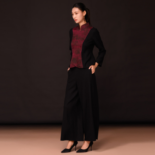 吉祥衣家新中式国风2025秋季早秋新款气质女装绯色密语裙裤