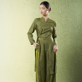 春不晚套装 吉祥衣家新中式 女装 高端气质显瘦修身 国风高定真丝新款