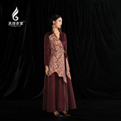 吉祥衣家新中式 双面呢复古轻奢高级感典雅蜀锦大衣琼枝以继佩外套