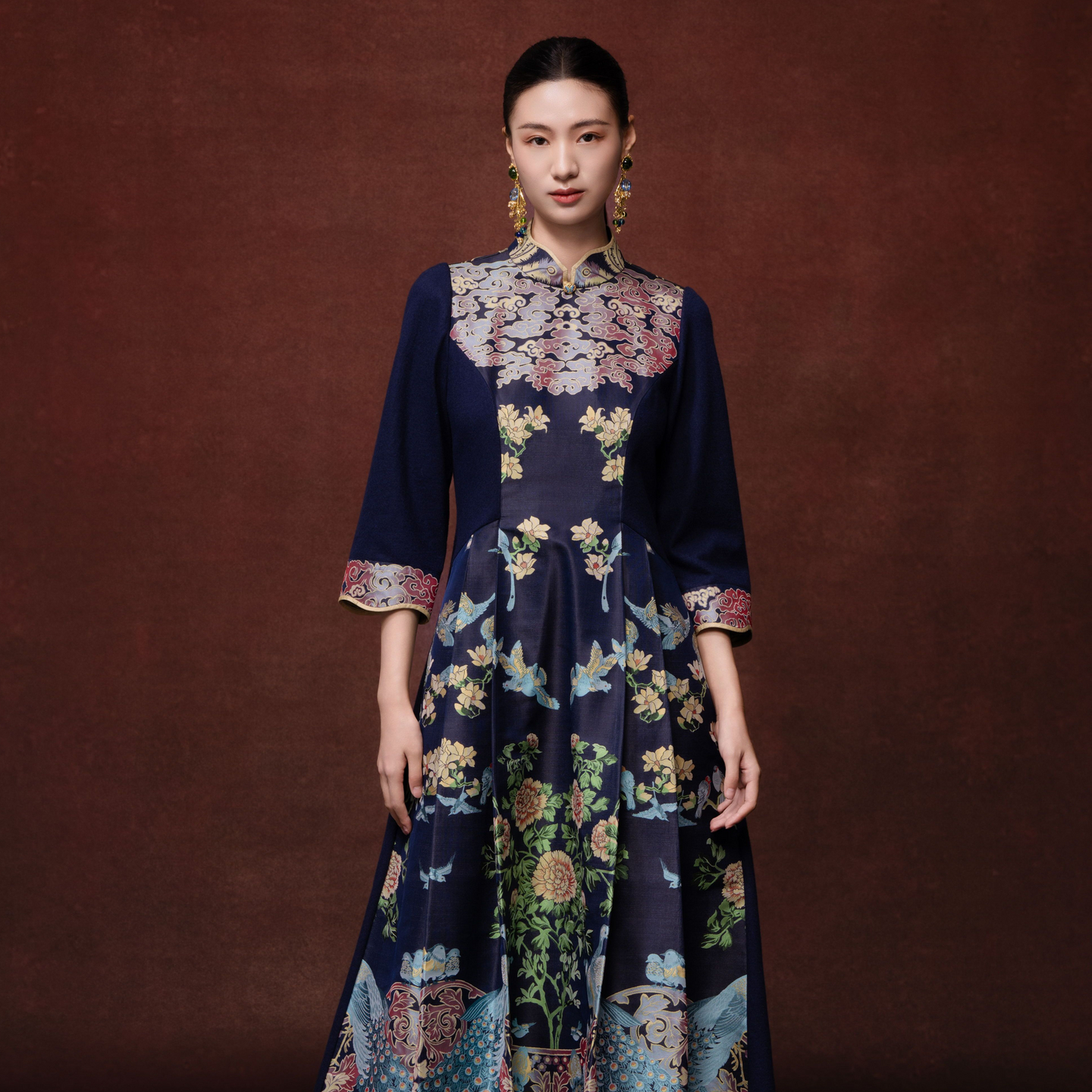 新中式国风2025新款气质 万羽朝祥连衣裙953237441