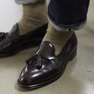 老钱手工真皮头层牛皮一脚蹬休闲鞋英伦商务西装流苏乐福商务鞋