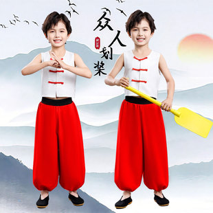 新款六一演出服众人划桨开大船小学生比赛服男女儿童节日表演舞台