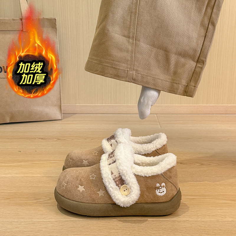 赵露思同款加绒保暖勃肯鞋女