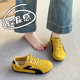 女款 软底阿甘鞋 2025秋季 黄色赛车德训鞋 新款 百搭爆款 复古轻便板鞋