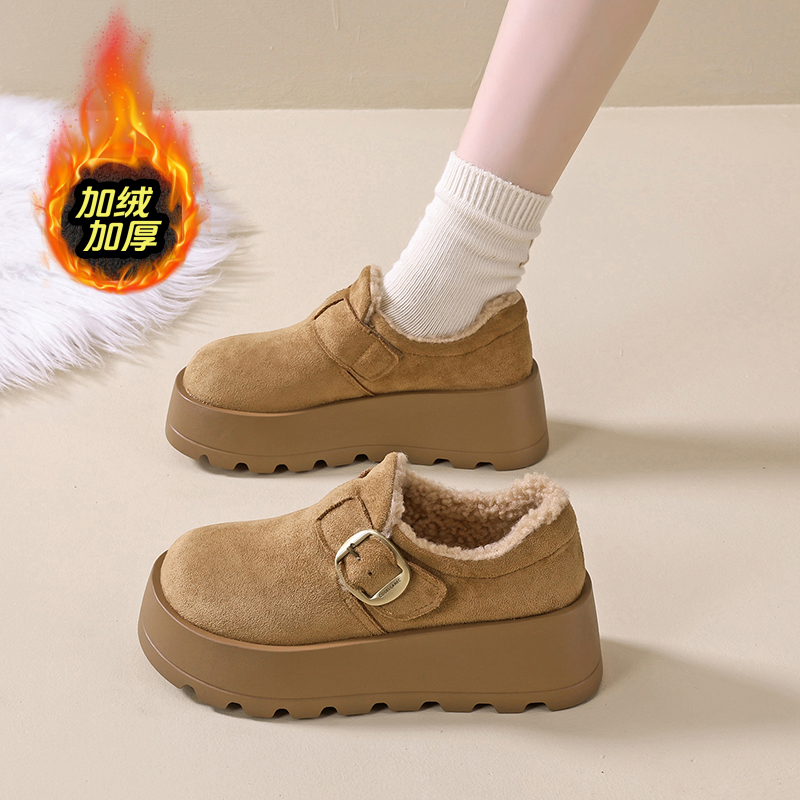 赵露思同款羊羔毛加绒勃肯鞋女