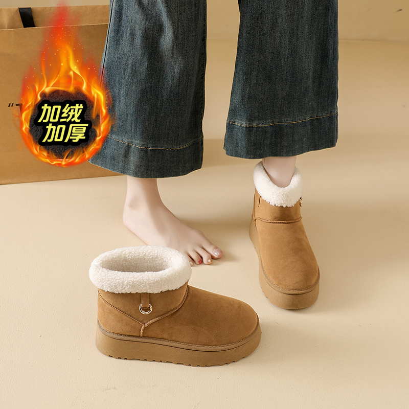 赵露思同款加绒加厚雪地靴女