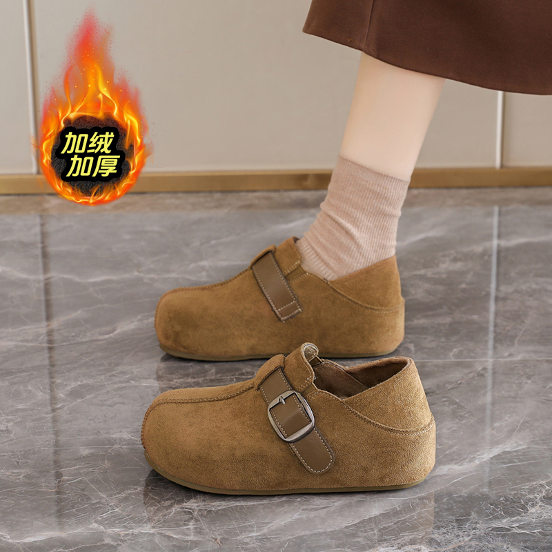 赵露思同款冬季全包勃肯鞋女