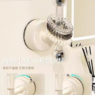 免打孔亚克力吸盘头绳挂钩发圈皮筋发饰挂勾浴室洗脸手腕带收纳架
