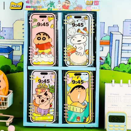 麦和蜡笔小新趣味手机壳线圈本创意卡通记事本高颜值手账本豆豆本
