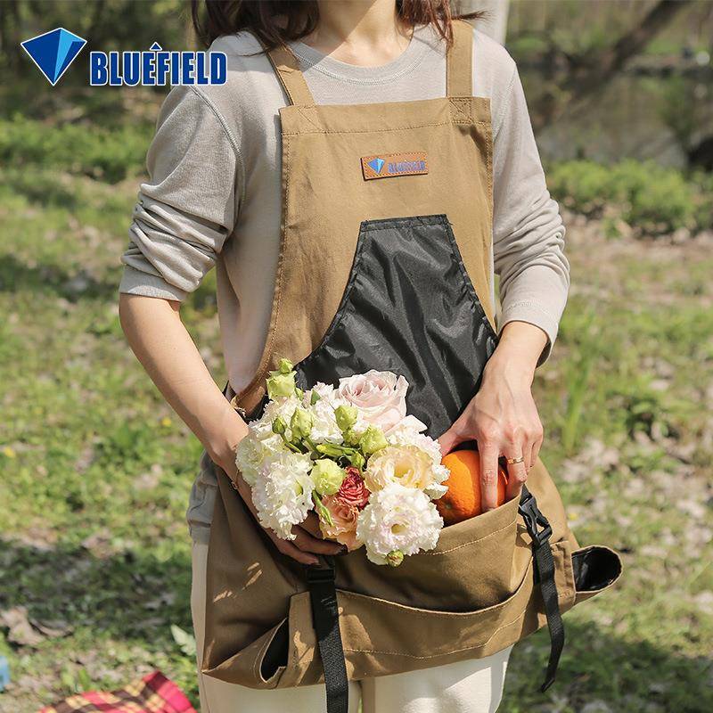 蓝色领域BLUEFIELD 户外采摘围裙全棉纱卡采摘包柴火包采摘作业包