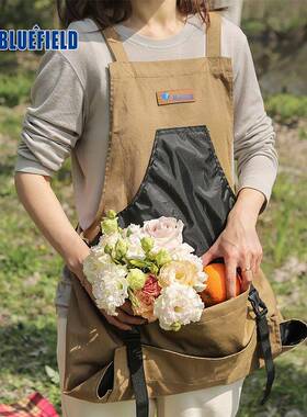 蓝色领域BLUEFIELD 户外采摘围裙全棉纱卡采摘包柴火包采摘作业包