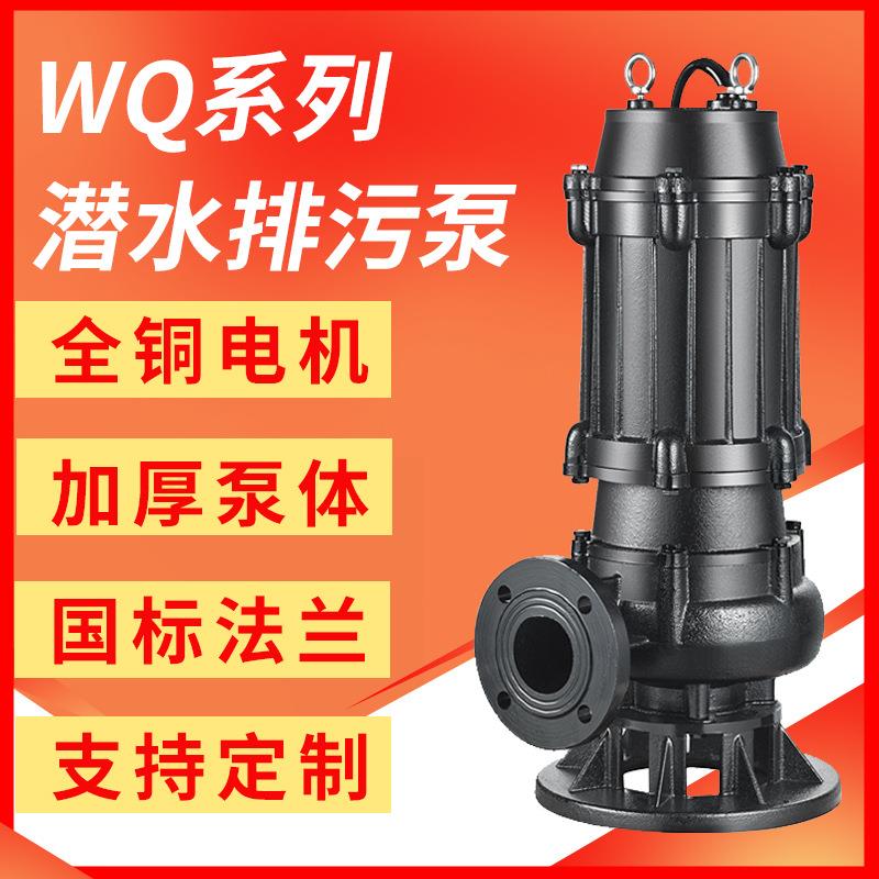 50WQ污水排污泵大流量地下室抗洪排涝无堵塞离心抽废水耦合潜污泵