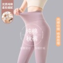 高腰秋裤女士纯棉薄款保暖裤线裤修身显瘦打底衬裤大码内穿冬季