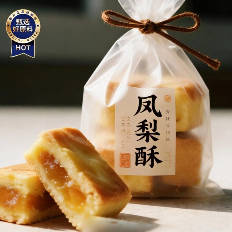 【央妈推荐】台湾正宗凤梨酥铁盒子福建鼓浪屿中式糕点手工点心