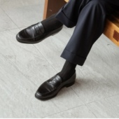 lopez款 雅生AXEN手工固特异便士乐福翻毛皮光面皮penny jl同款