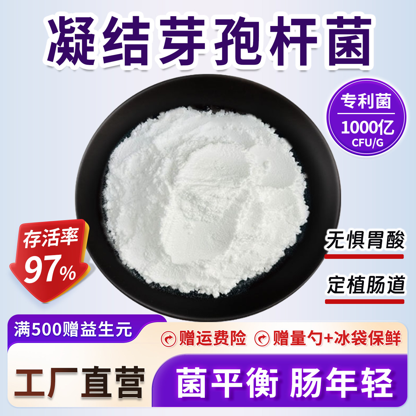 凝结芽孢杆菌改善肠道平衡菌群