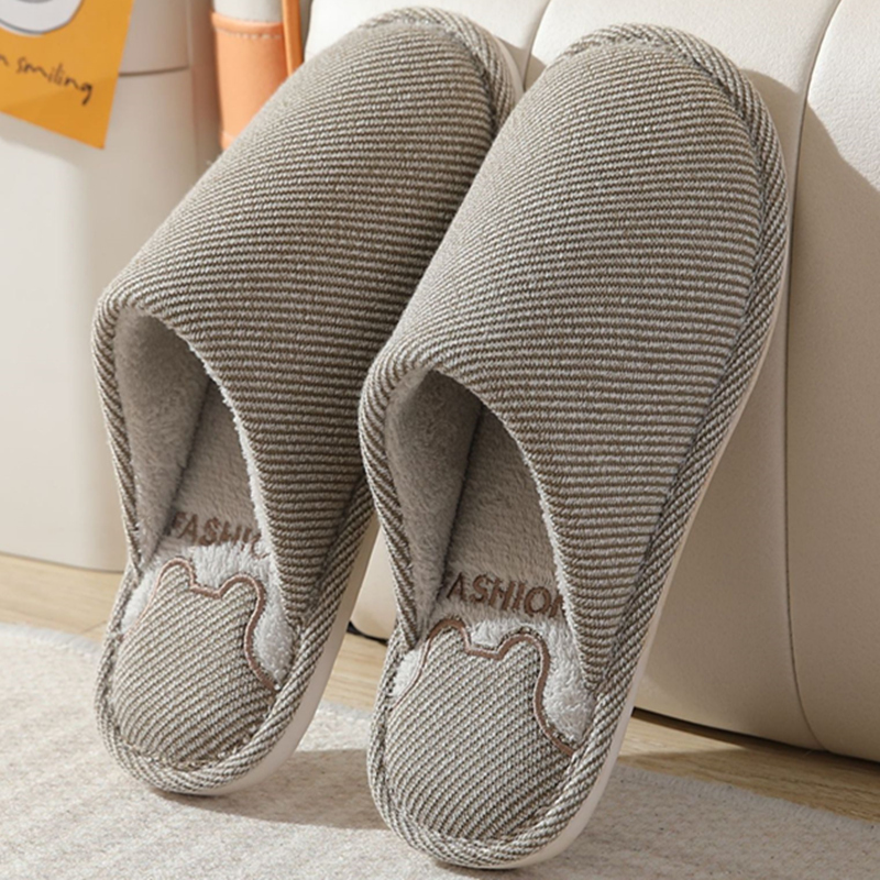 棉拖鞋秋冬季男士毛毛拖鞋居家室内保暖防滑厚底加绒2024新款棉拖