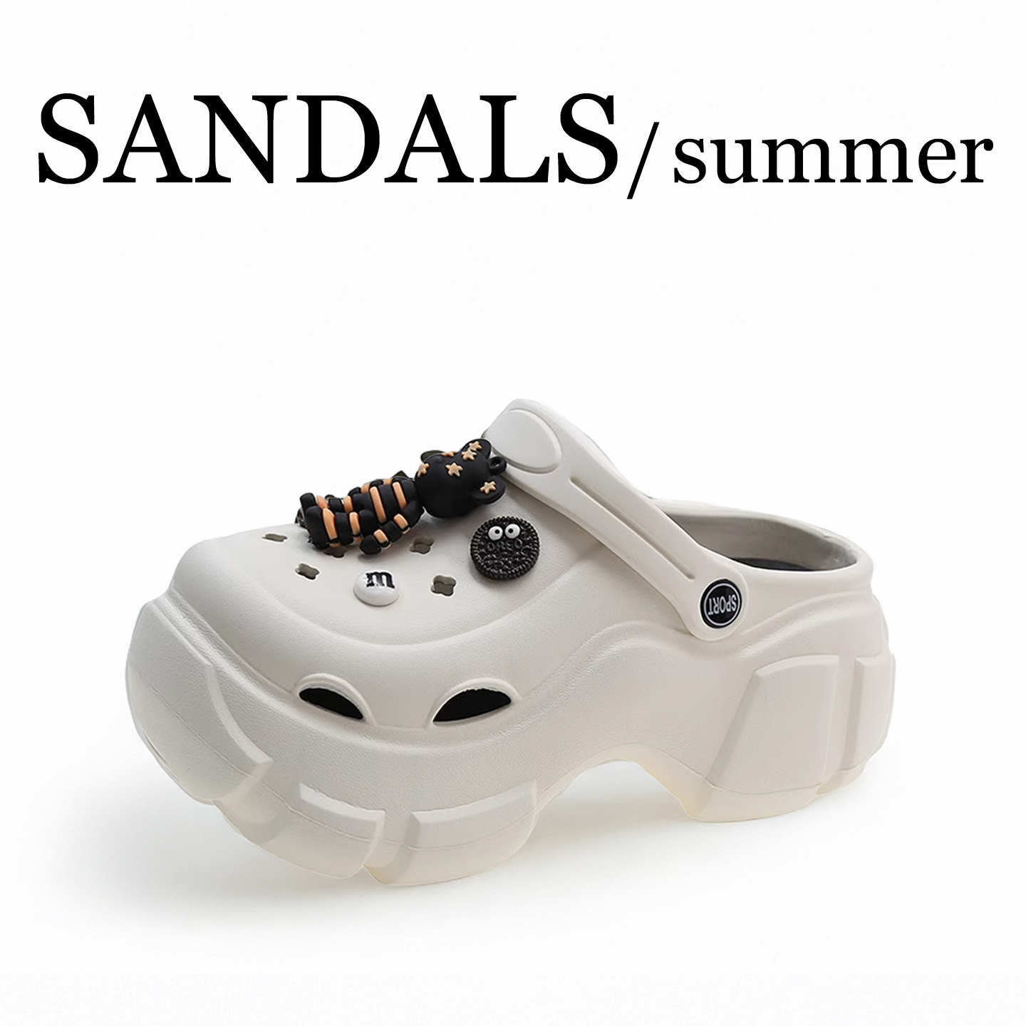 增高7CM洞洞鞋女款夏季外穿