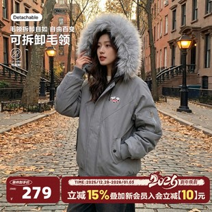 404MOB可拆卸大毛领座山雕解构派克服男厚款 夹棉棉服外套保暖棉衣