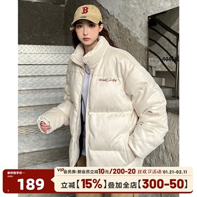 404MOB刺绣面包服加厚冬季