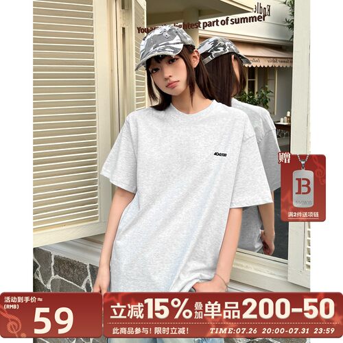 404MOB重磅300g小标logo印花短袖T恤男潮牌上衣女夏季半袖打底衫