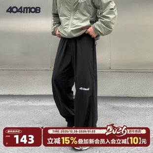 裤 防泼水凉感梭织工装 微弹夏 男直筒宽松裤 404MOB休闲运动刺绣长裤