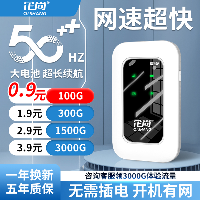 【2024新款】随身wifi无线移动网络wifi6免插卡三网高速5g便携wi-fi全国通用上网卡4g流量车载热点适用于华为
