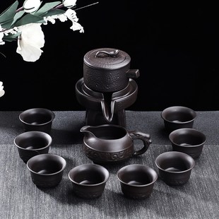 家用泡茶壶紫B砂自动功夫茶具茶杯小套装 xyt懒人茶具套装 防烫冲茶