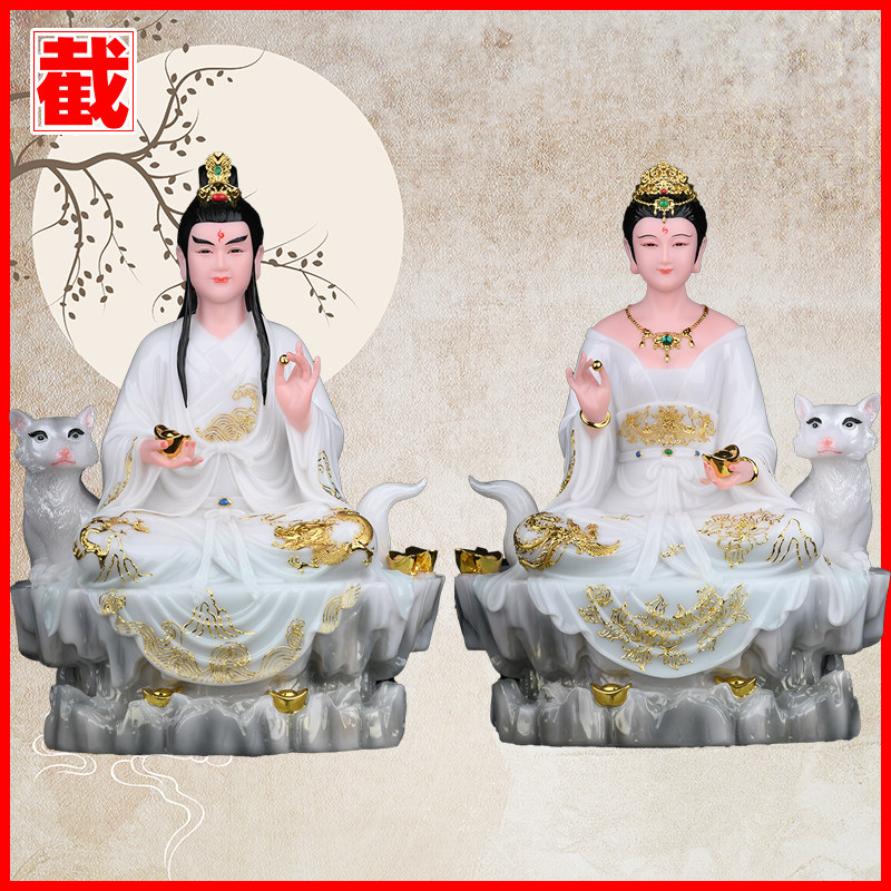 天润胡三太爷胡三太奶胡天霸胡天刚天龙胡娘娘胡九霄神像狐狸摆件