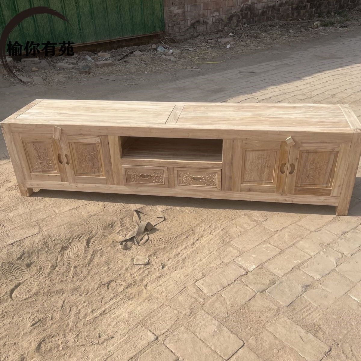 老榆木电视柜全实木韩式影视柜储物柜地柜白茬家具厂家直销
