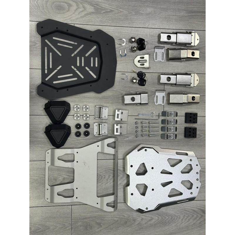 摩托车尾箱安装配件大全快拆底座摩托车铝合金尾箱卡扣合页锁配件