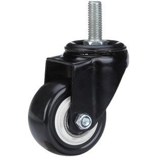 4只装 脚轮万向轮静音丝杆M8M10M12双轴承万向带刹车货架狗笼轮子