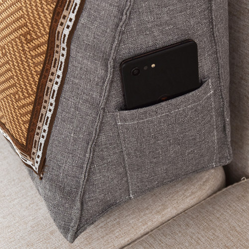 立体三角藤席卧室床头靠垫单双人沙发飘窗护腰靠背护颈靠枕可拆洗