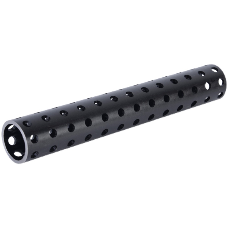 EGT006黑色多孔圆管铝材长条八角管空心铝材多功能管汽车抓具配件