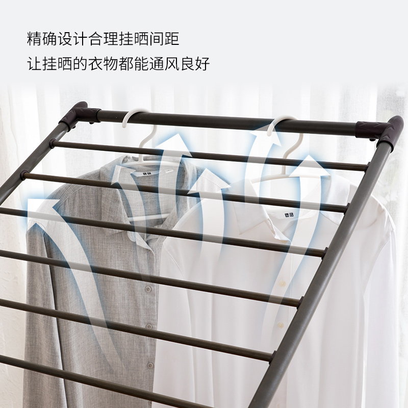 SHESHOME晾衣架落地折叠卧室内阳台凉衣架家用晒衣架婴儿晒被神器