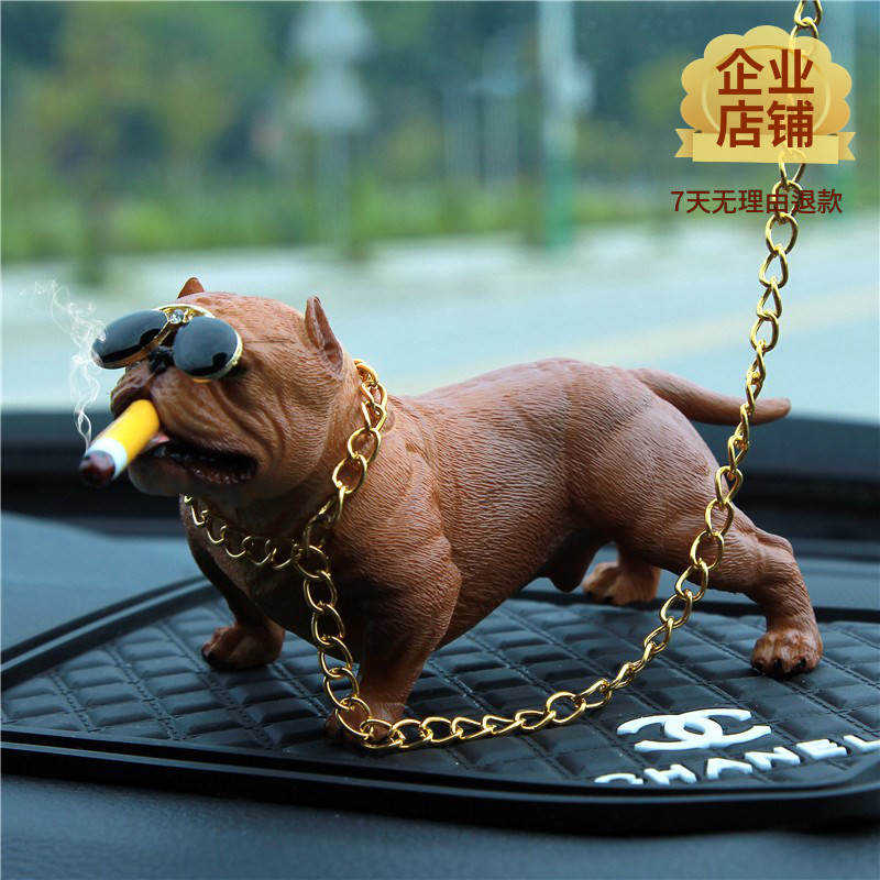车内饰品摆件恶霸犬个性汽车内饰轿车台装饰车载用品