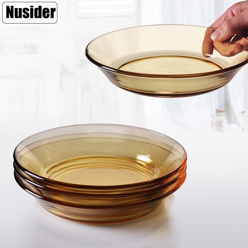 耐热玻璃碗碟套装餐具家用烤箱微波炉菜盘沙拉米饭碗面碗汤碗大号