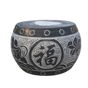 石柱空心实心柱顶石鼓做旧石墩子柱础仿古青石底座麻面装饰柱墩