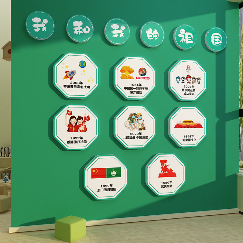幼儿园楼梯墙面装饰画环境材料托管班走廊环创道背景主题成品文化,家居饰品,文化墙贴,淘宝优惠券,粉丝福利购,淘宝优惠卷
