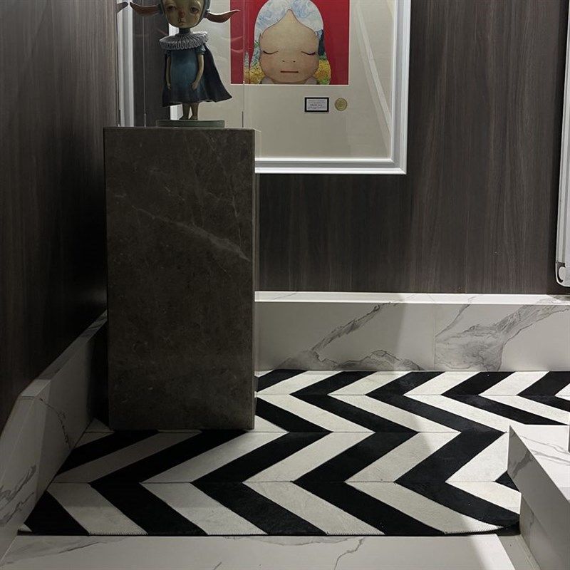 奇朵 !新品 黑白卧室门口牀边垫简约黑白艺术感个性走廊地毯4A,居家布艺,床边毯,淘宝优惠券,粉丝福利购,淘宝优惠卷