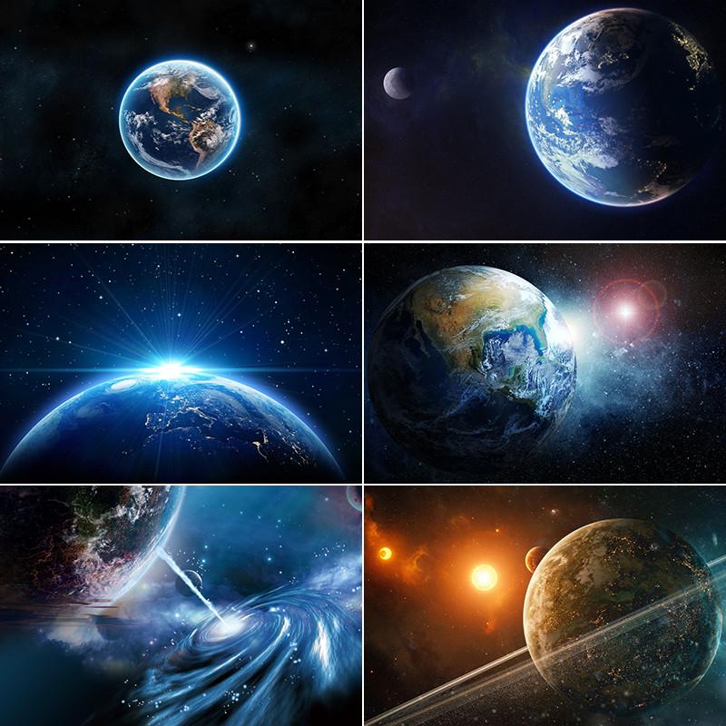 鱼缸背景纸高清立体壁纸水族箱壁画造景装饰星球正胶支持定制图片