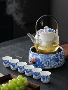 办公室煮茶器煮茶炉套装 玻璃烧水壶养生泡茶壶围炉煮茶电陶炉新款