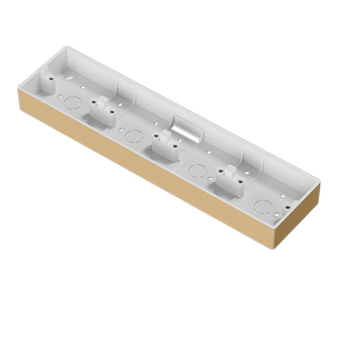 整体阻燃86型超薄明盒四位明装底盒连体大盒明装走明线下线盒4联