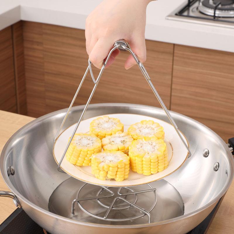 升级版纯304不锈钢提盘夹 防烫夹取碗夹提盘器厨房夹热盘子的夹子