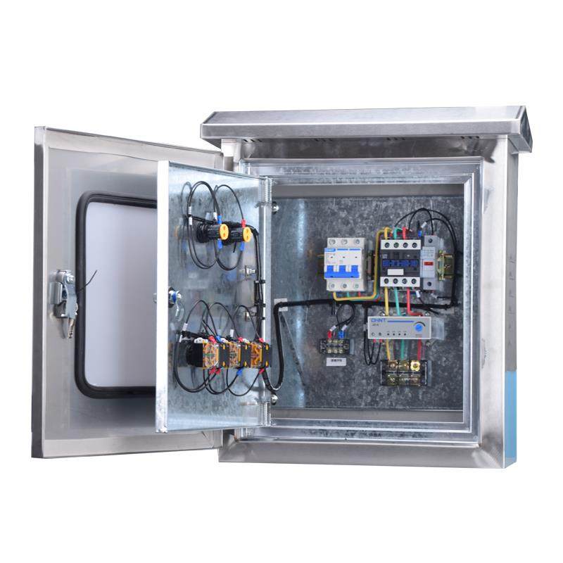 4KW不锈钢控制箱双层门防雨水泵浮球抽水排水配电箱三相380V成套