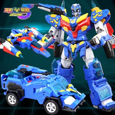 变形联盟3越空勇者普力士变形汽车机器人金刚男孩玩具儿童三合体