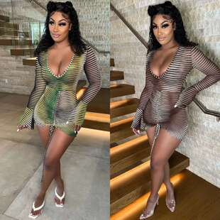 clothes 短裙连衣裙women 2024C5522连衣裙特价 不退不换欧美时尚