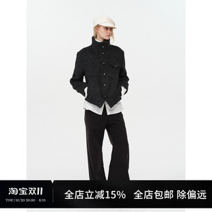 Mob en Costume/拿破仑外套/复古立领短款毛呢夹克男女同款秋冬