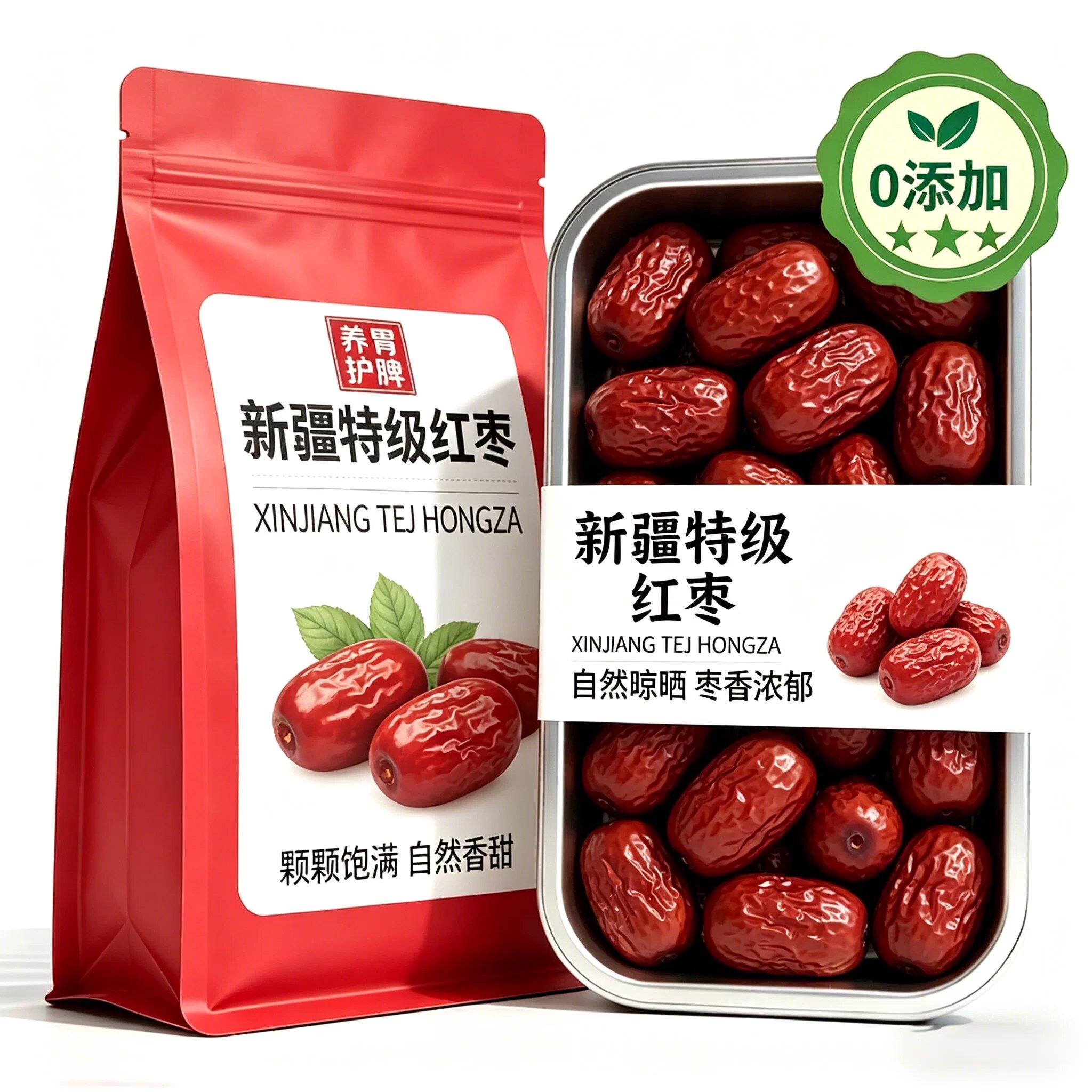 新疆红枣特级和田灰枣零食特产一级大红枣子新蜜枣干果官方旗舰店