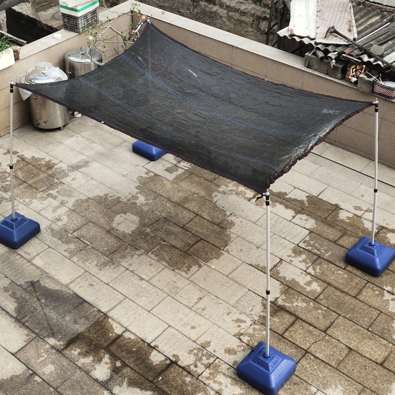 遮阳网伸缩杆露台夏季固定杆阳台防晒网支撑杆庭院植物遮阳棚立柱